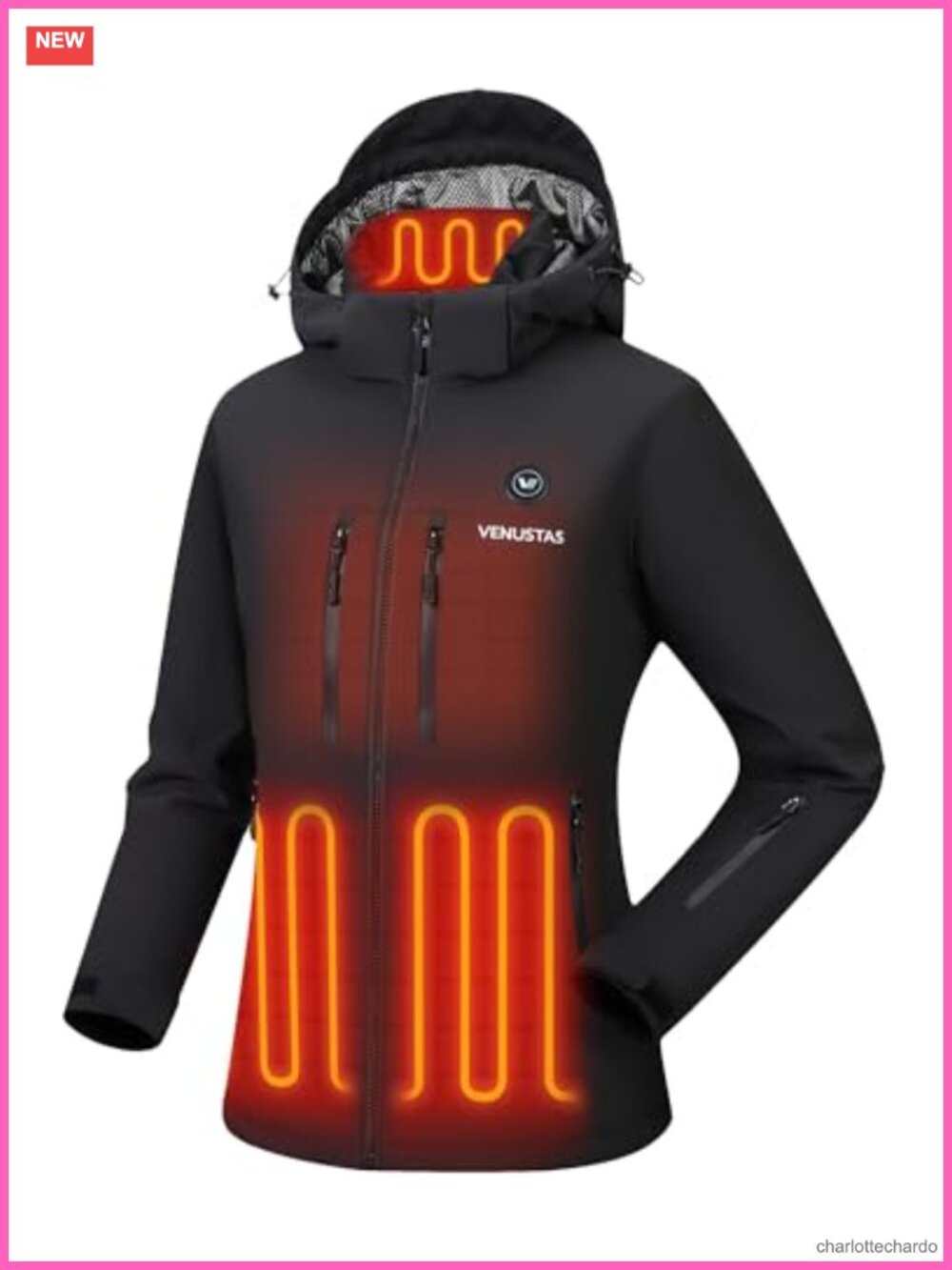 Heated Softshell Jacket 12V 144F 6 Zones 10H Battery
